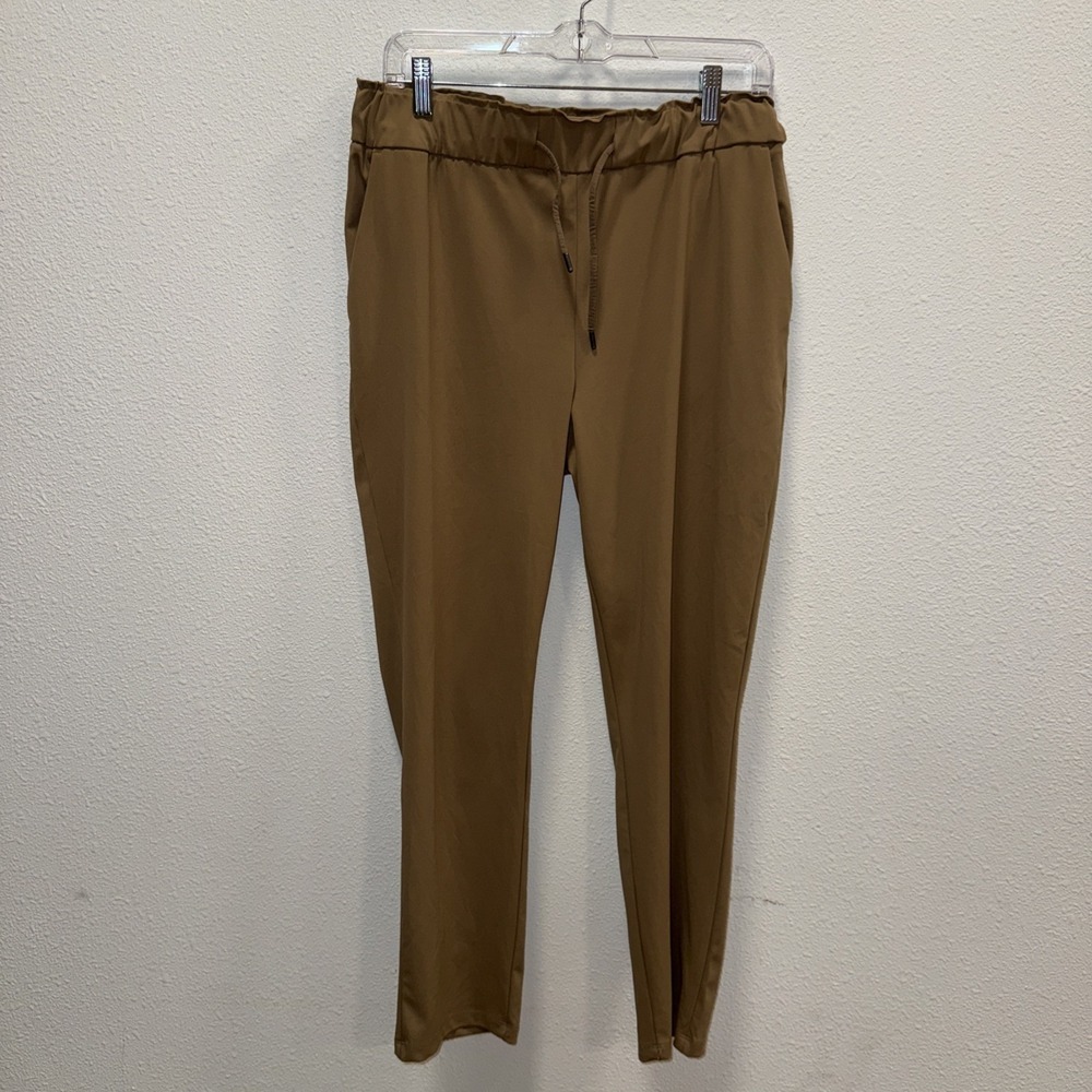 Maison d' Amelie‎ Women's Casual Ankle Straight Leg Mid Rise Tan Pants Size M